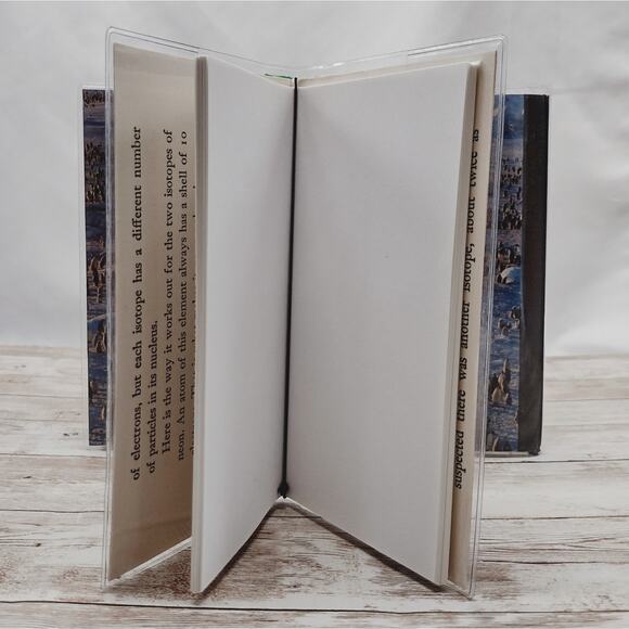 Penguin Themed Small Travel Journals with Slip Covers, Handmade Small Notebook - Picture 3 of 5